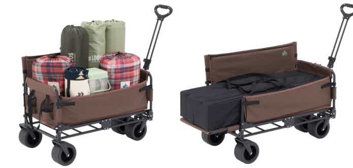 ロゴス「チェアfor2 キャリーカート」の使用例