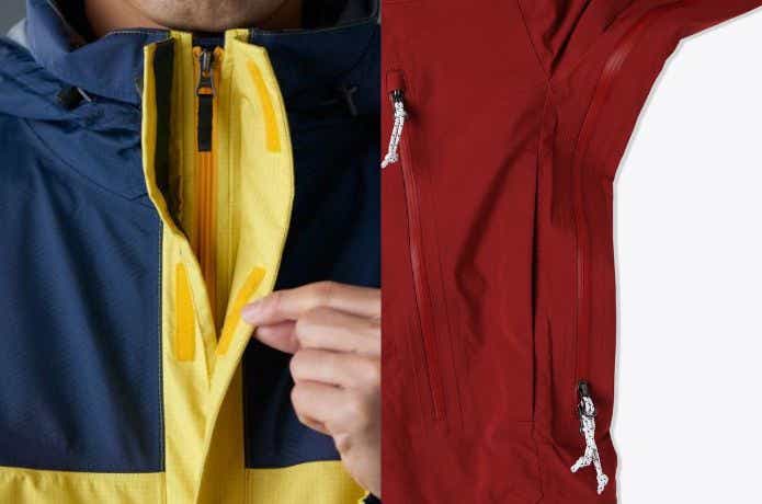 止水ファスナーとベンチレーション