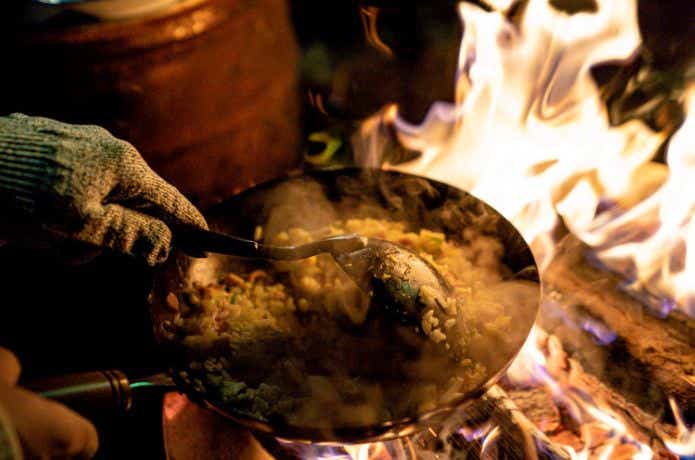 ヨコザワテッパン×おやじキャンプ飯 キャンプ用「おやじ中華鍋」