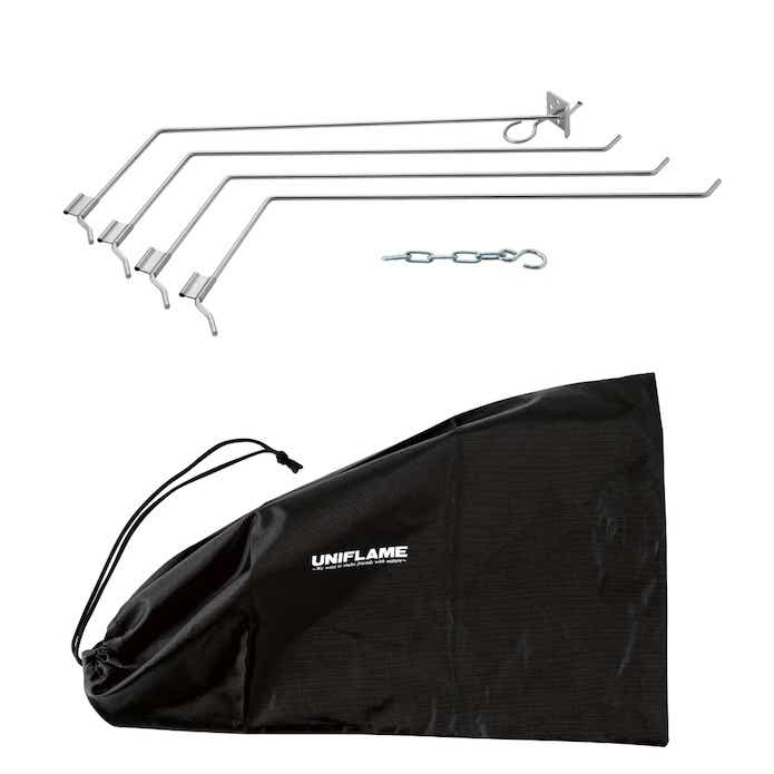 ユニフレーム メタ扇 ブラック ファイアスタンド ポットハンガー