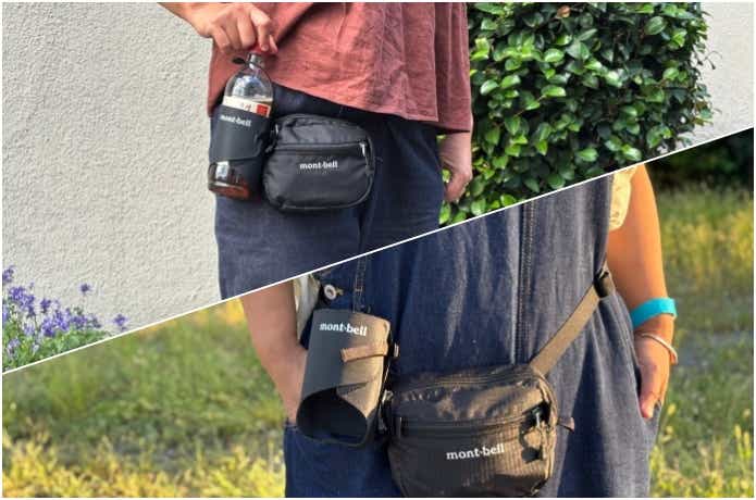 アジャスタブル ボトルホルダー着用図