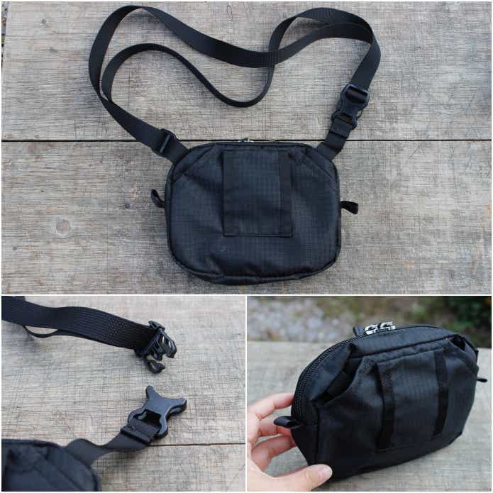 ベルトを背面に収納している