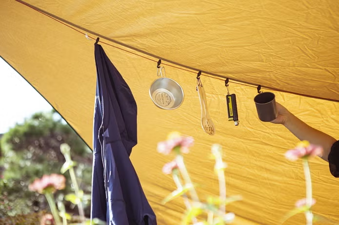 ハンギングチェーンで食器を乾かす