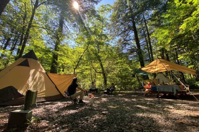 おんたけ森きちオートキャンプ場でキャンプ