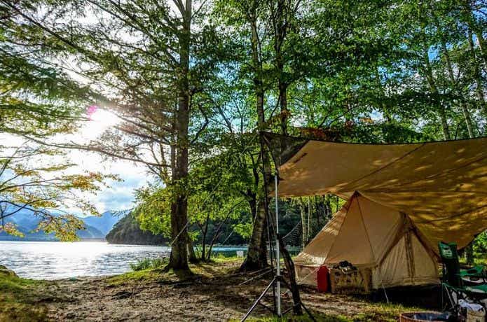 菖蒲ケ浜キャンプ村でキャンプ