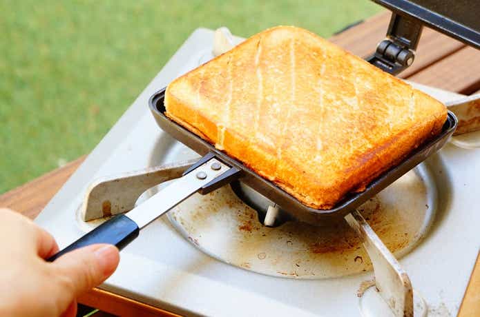 金の豚角煮ホットサンド工程