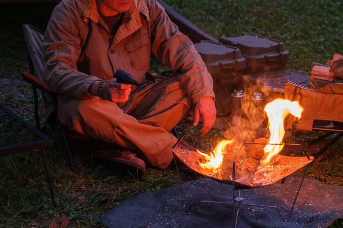ブロワー疾風と焚き火