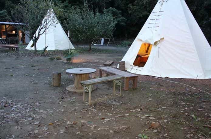 スリーストーンでキャンプ