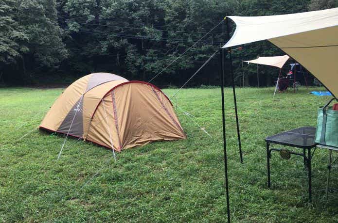 月川荘キャンプ場でキャンプ