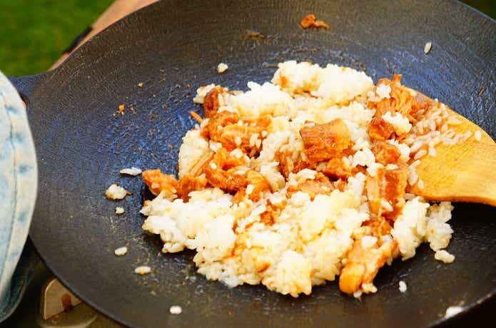 金の豚角煮ガリバタ飯工程