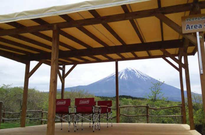 朝霧ジャンボリーオートキャンプ場の屋根付きサイト