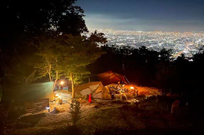 風葉キャンプ場から見える夜景