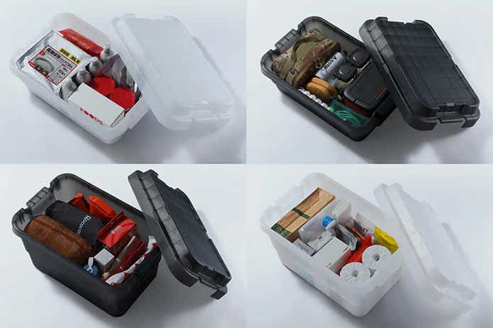 防災グッズを入れたところ