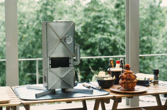 CAVE　縦横グリル　makuake　縦置き