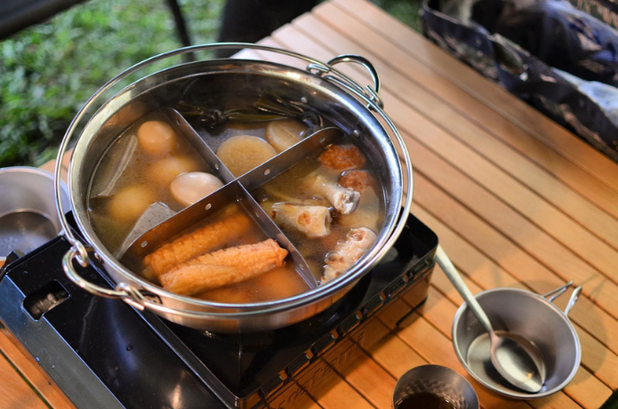 キャンプでおでん