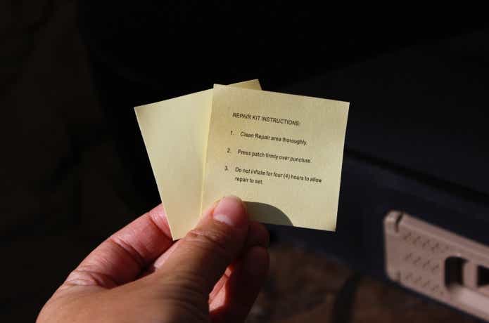 付属のリペアシート2枚