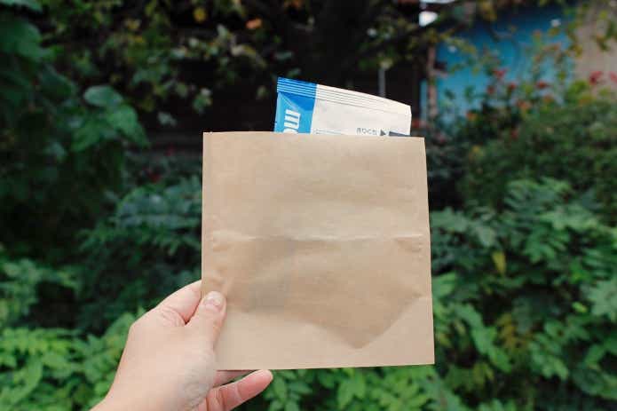 携帯おかん器1回分を手持ちしている