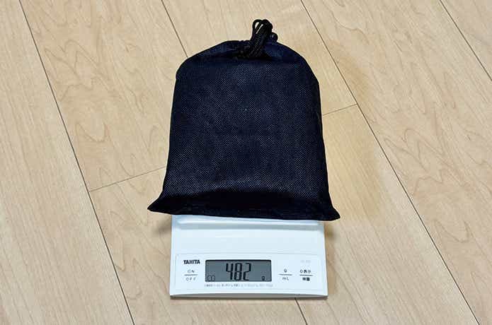 収納サイズの重さ