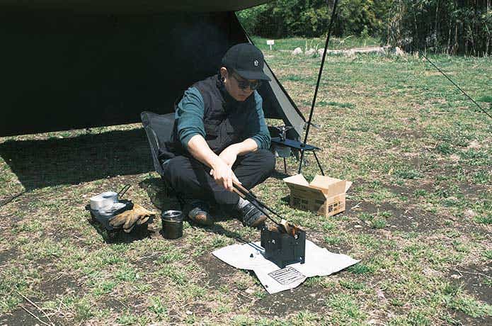 マイクロストーブコンロで焚き火