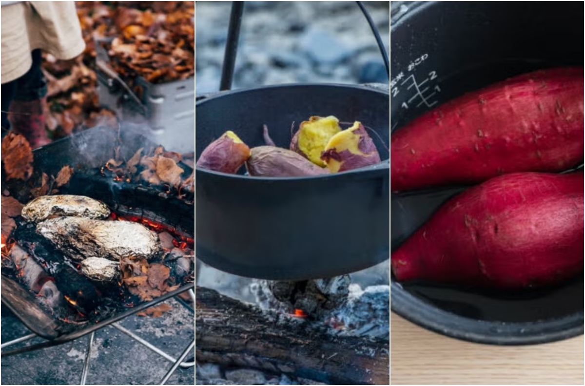 焚き火で味わう“絶品焼き芋”!ダッチオーブン&炊飯器でも楽しめる簡単レシピ3選