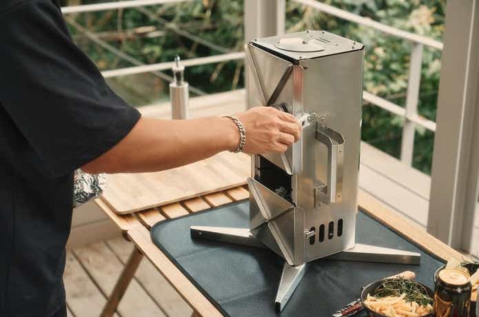 CAVE　縦横グリル　makuake　縦置き 