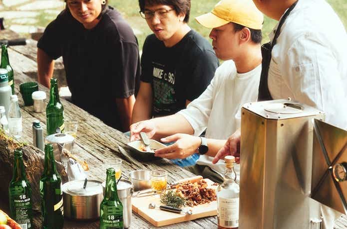 CAVE　縦横グリル　makuake　縦置き　使用シーン