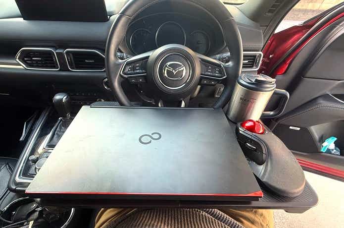 YONZEE「2in1折りたたみ式ハンドルデスク」