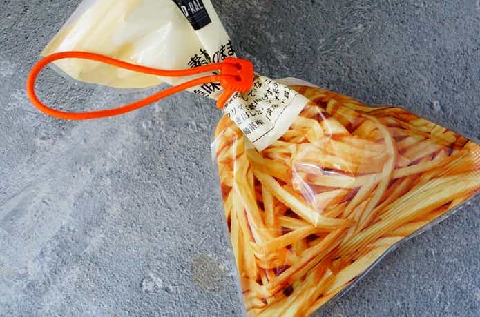 無印良品のロック付き結束ゴムバンドの使用例