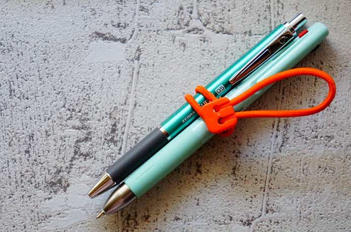 無印良品のロック付き結束ゴムバンドの使用例