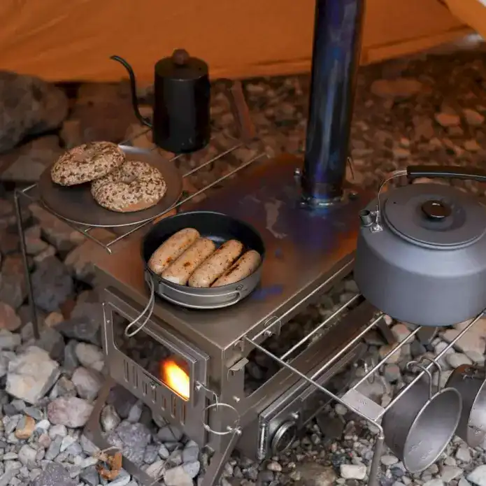 COOK'N'ESCAPEのチタン薪ストーブ 10点セット