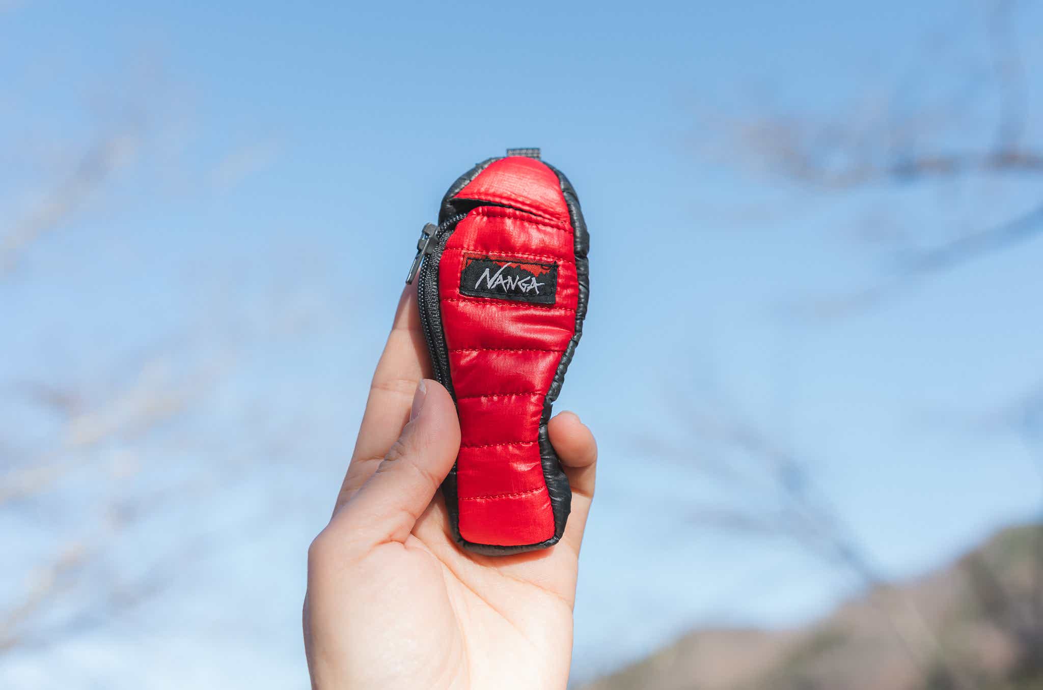 NANGA_ミニスリーピングバッグキーホルダー_景色と