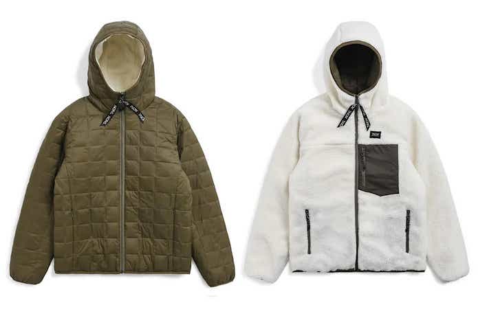 TAION マウンテン リバーシブル ダウン×ボア フーディー