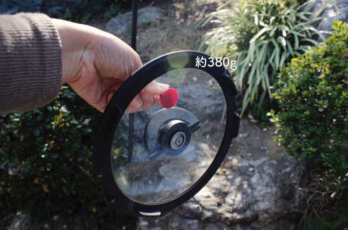 ガラスのフタ大に吸着