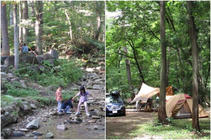 ひるがの高原キャンプ場のキャンプサイト