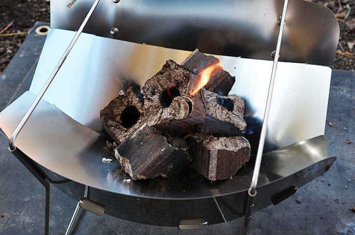 点火直後のオガライト