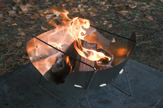 オガライトを使った焚き火