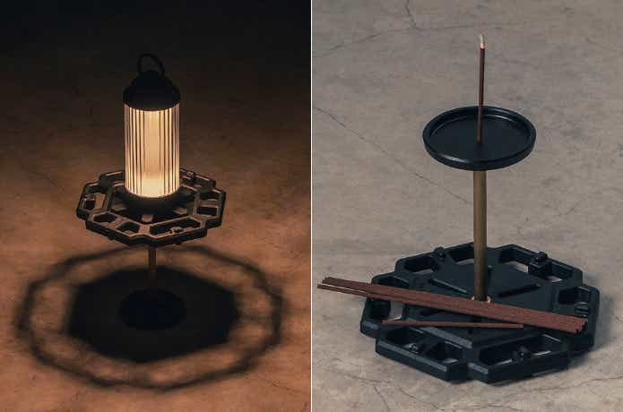 ジオメトリックプレートのリビングセット