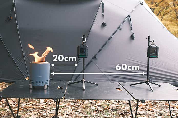 メサと2つの温度計