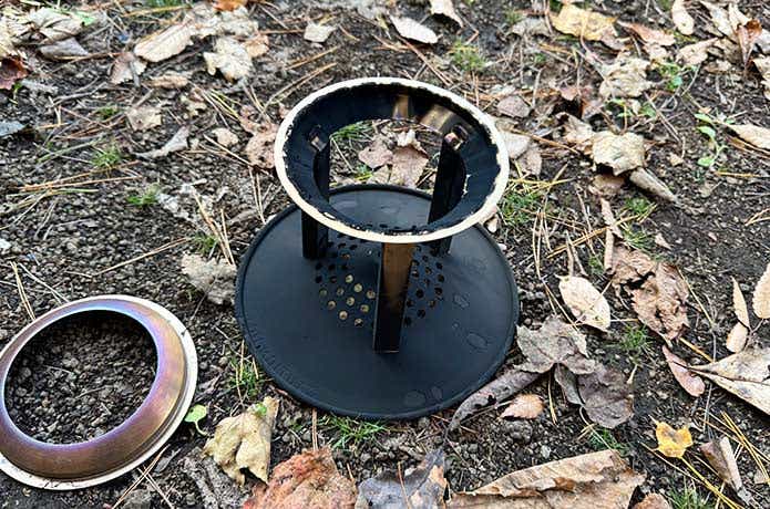 メサ ヒートディフレクターの裏面についた煤