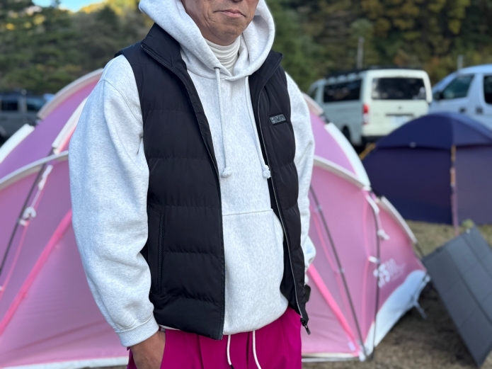 電熱ベスト着用