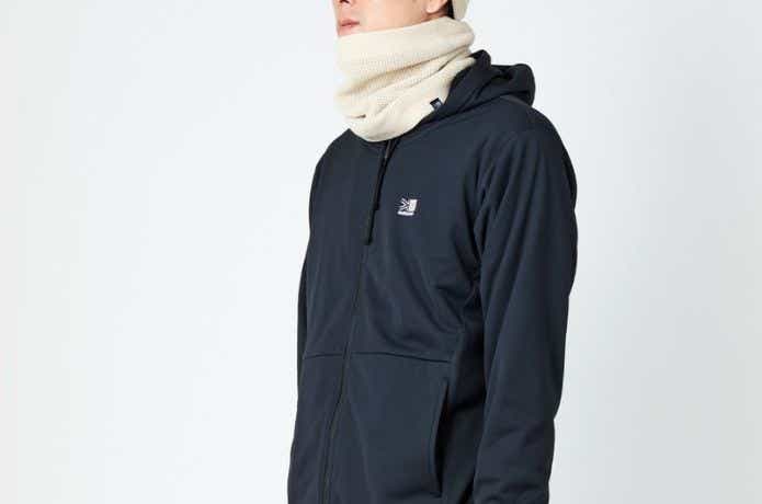 カリマー waffle neck warmerをつけた人