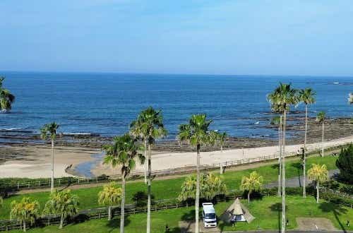 太平洋を一望できるキャンプ場。リゾート気分を味わえる