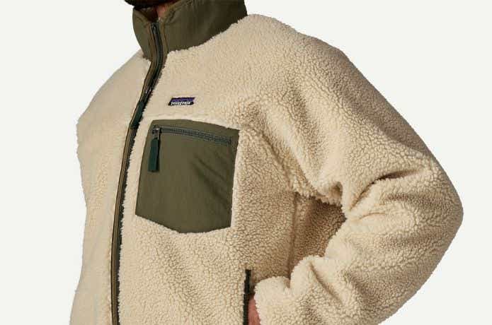 白いパタゴニア メンズ・クラシック・レトロX・ジャケット