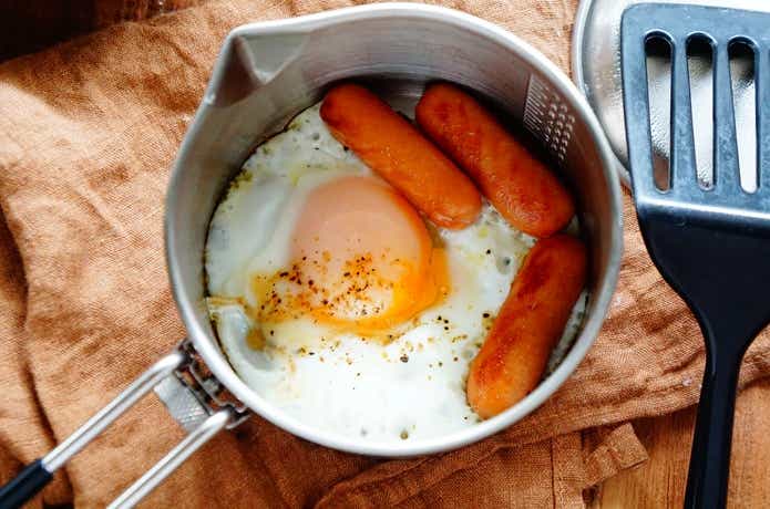 DODのシェラケトルアゲムシで炒め物