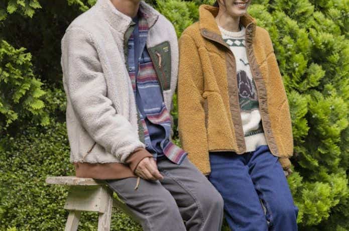 L.L.ビーン メンズ ビーンズ・シェルパ・フリース・ジャケットを着た2人