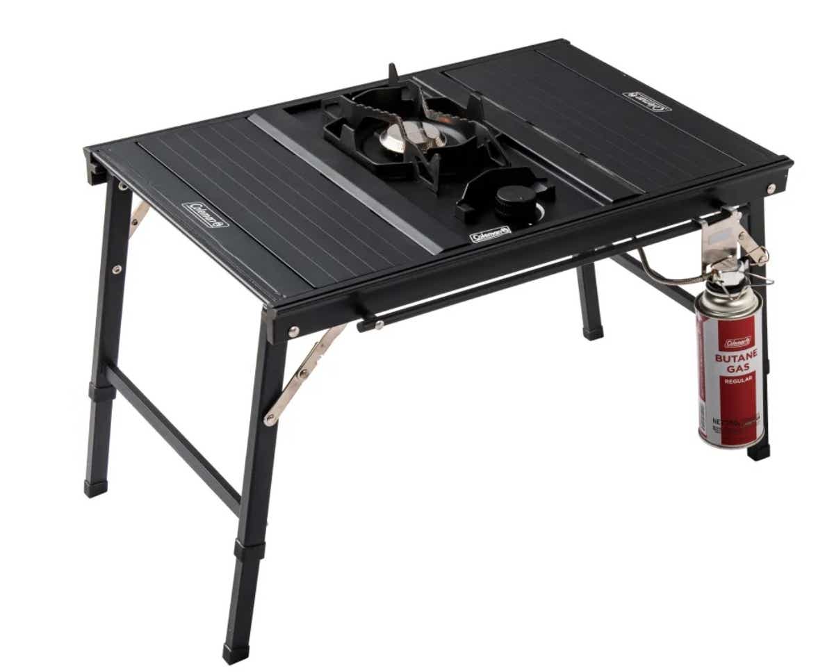 コールマン 　デュアルガスバーナーストーブ　フラットテーブル/60（ブラック）　カセットガス
