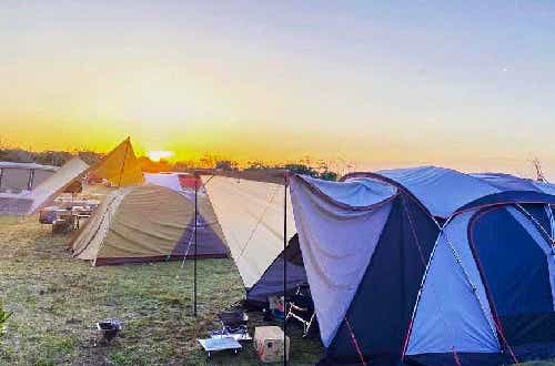 九十九里浜に隣接のキャンプ場。設備が充実