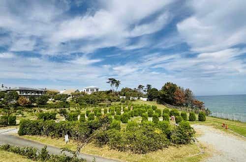 海を見下ろす絶好のロケーション。温泉・レストランも併設