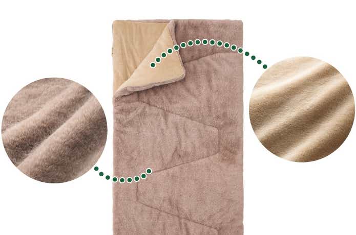 ロゴスの丸洗いラビットファータッチシュラフ・0