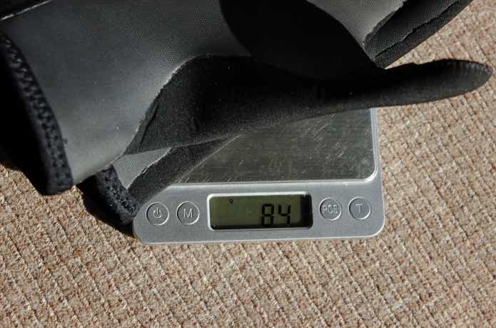 クリマプレンフィッシンググローブの重さ